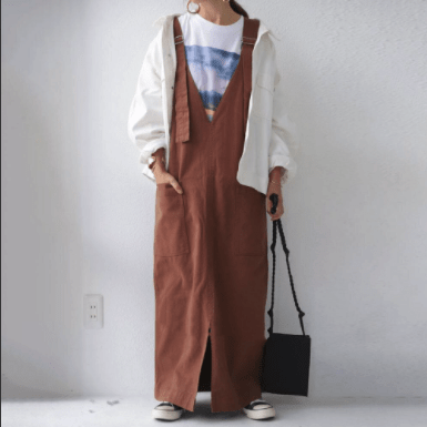 Buddha Trends Overall Kleid Grunge Style Loose Overall Dress