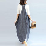 Buddha Trends oorhoofse rok Plus Size Grey Overall Dress