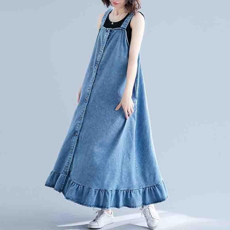 Buddha Trends Overall Kleid Too Relaxed Denim Overall Kleid