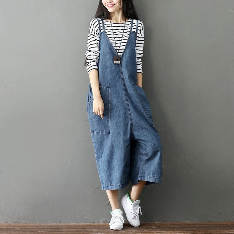 Buddha Trends Overalls Blue / M Blue Denim Loose 90s Overall