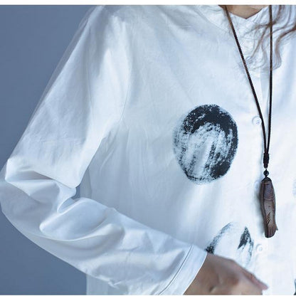 Повседневная оверсайз блуза в горошек Buddha Trends