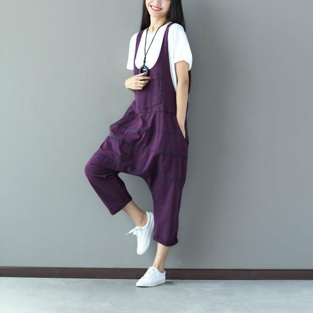 Buddha Trends Purple / One Size Low Crotch Loose Denim Συνολικά