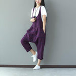 Buddha Trends Purple / Taglia unica Pantaloni larghi in denim con cavallo basso