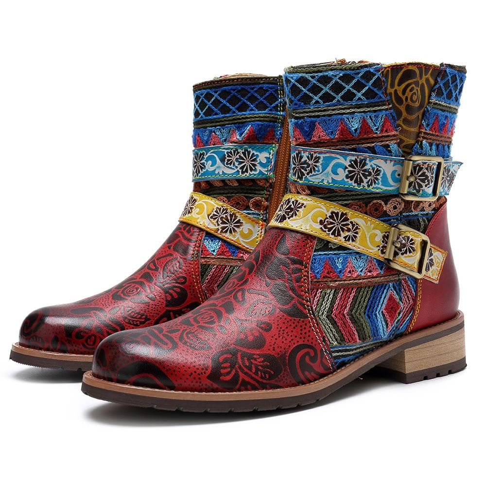 Buddha Trends Red / 5 Carly Boho Hippie Bottes