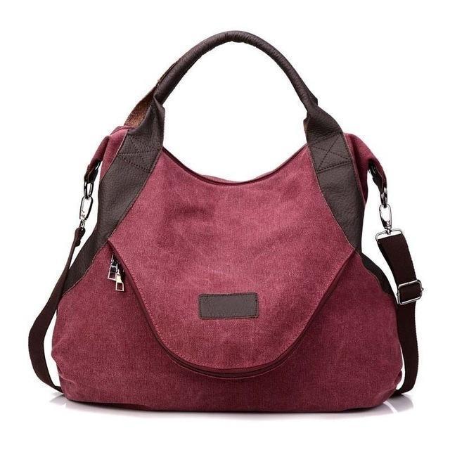 Buddha Trends Red Large Capacity Vintage Shoulder Handbag