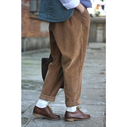 Luźne spodnie sztruksowe w stylu retro z kolekcji Buddha Trends