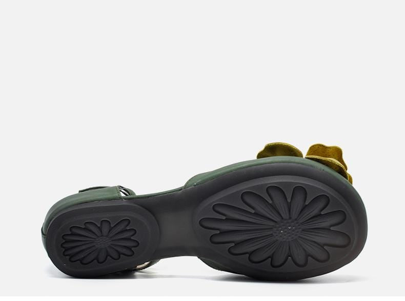 Buddha Trends Retro Floral Leather shoes