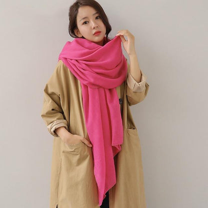 Buddha Trends rose red Pure Colors Oversized sjalar