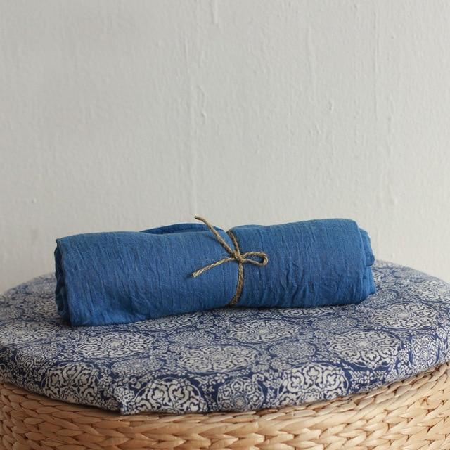 Bufanda de algodón de color puro de Buddha Trends Royal Blue / talla única
