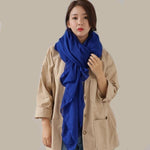 Buddha Trends royal blue Pure Colors Oversized Shawls