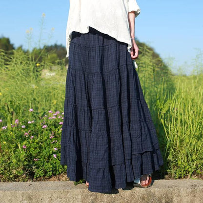 Buddha Trends Skirts deep blue / One Size Peaceful Heart Maxi Skirt
