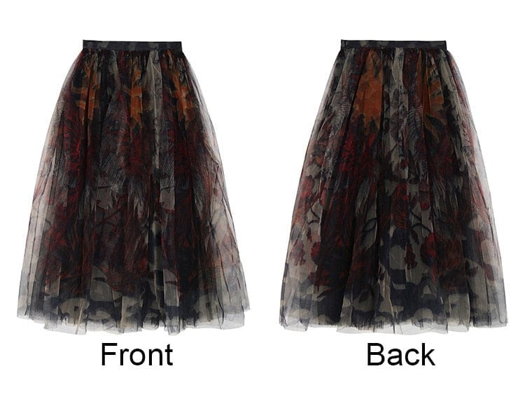 Buddha Trends Skirts High Waist Puffy Chiffon Skirt | Millennials