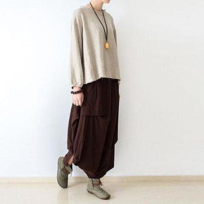 Buddha Trends Skirts Jupe longue rétro coupe irrégulière