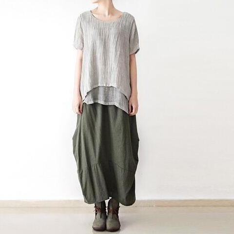 Buddha Trends Skirts Loose Irregular Cut Maxi Skirt
