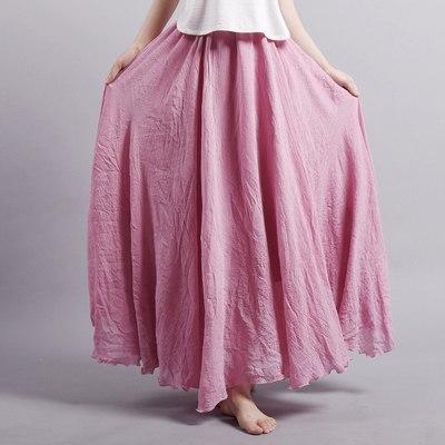 Buddha Trends Spódnice Różowa / M Zwiewna i darmowa szyfonowa spódnica Maxi