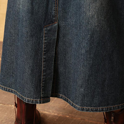 Budda Trends Spódnice Plus Size Długa spódnica dżinsowa