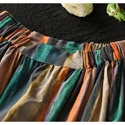 Falda de rayas vintage pura