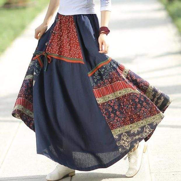 Tribal Patchwork Skirt
