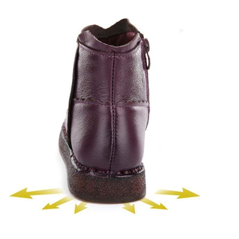 أحذية بوذا تريندز للكاحل مصنوعة من الجلد الناعم والمرن