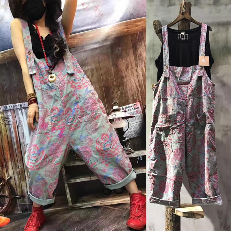 Buddha Trends Streestyle Floral Printed Overall