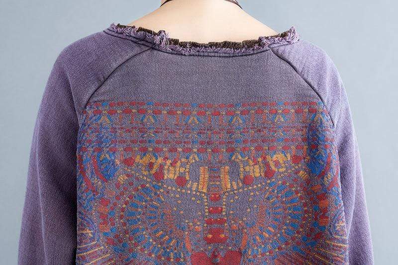 Buddha Trends Sweater Dresses Oversized Ripped Sweater Dress