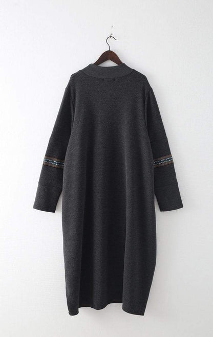 Buddha Trends Sweaters Turtleneck Maxi Sweater Dress