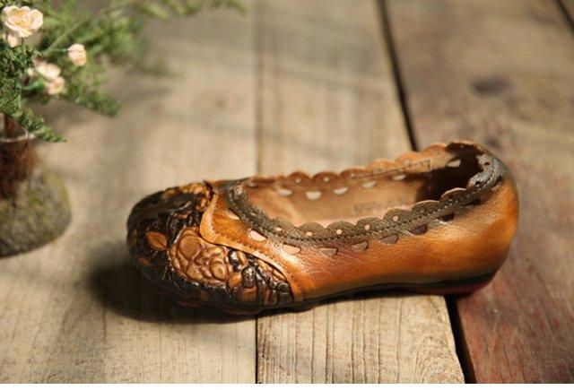 Tabi Shoes Handmade Leather Ballerina Flats