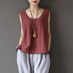 Buddha Trends Tops Baksteenrood / One Size Always Ready Loose Tank Top