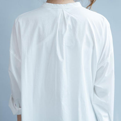 Buddha Trends Tops Honest Promise Long White Shirt