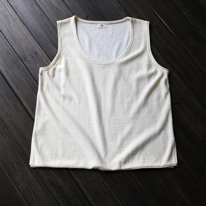 Buddha Trends Tops Blanco / Talla única Camiseta sin mangas suelta Always Ready