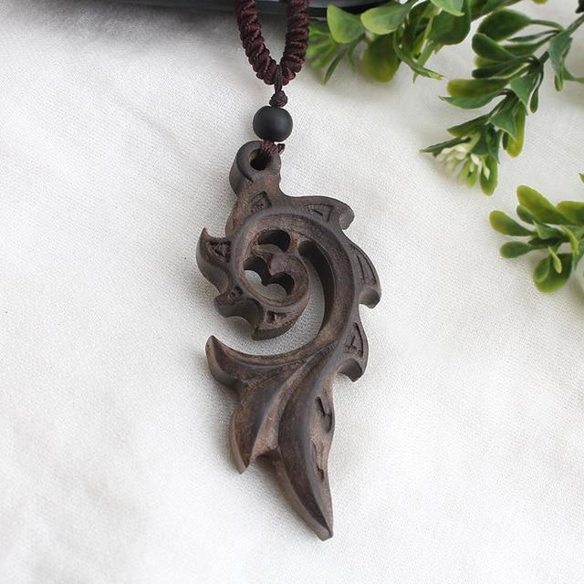 Ожерелье-кулон из племенного винтажного сандалового дерева