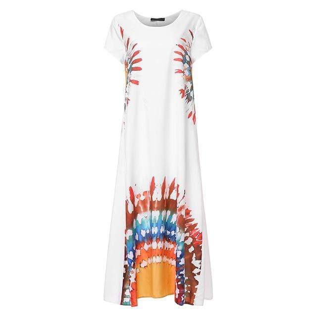 Buddha Trends Urban Hippie Short Sleeve Maxi Dress