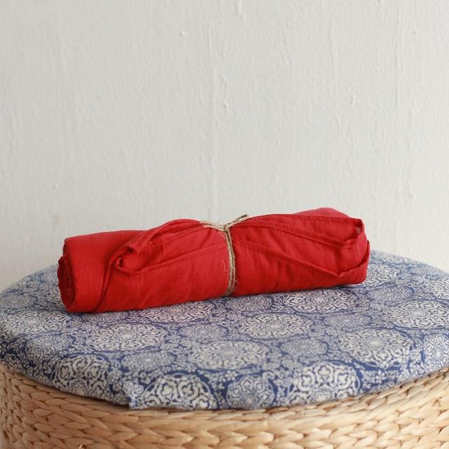 Bufanda de algodón de color puro de Buddha Trends rojo vibrante / talla única