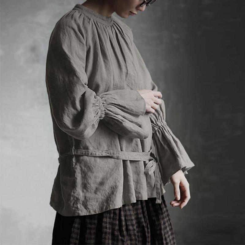 Buddha Trends Victorian Era Flare Sleeve Cotton Shirt