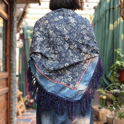 Buddha Trends Vintage inspirovaný patchwork bavlněný pašmínový šátek