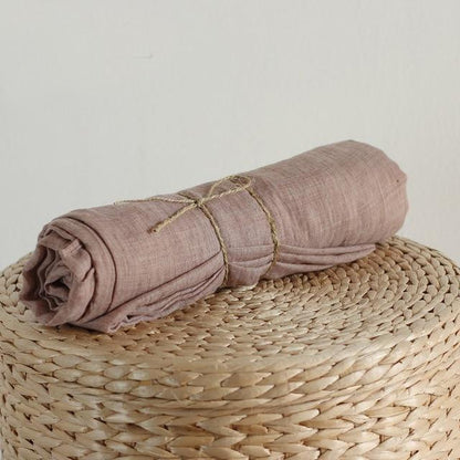 Buddha Trends Vintage Ροζ / Μονόχρωμο Καθαρό Βαμβακερό Κασκόλ