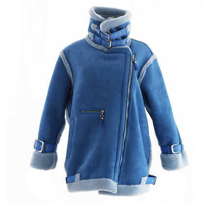 Warm and Comfy Blue Wool Spring Jacket | Mandala