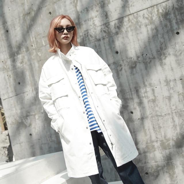 Buddha Trends White / L Giacca vintage con colletto alla coreana | Millennials