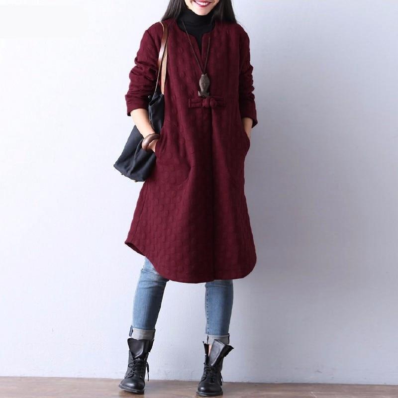 Buddha Trends Wine Red / S Elegante trench a pois