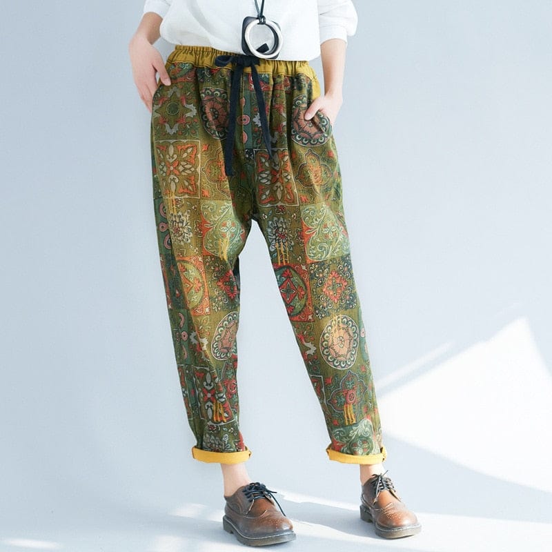 Buddha Trends Yellow / One Size Retro Hippie Pants