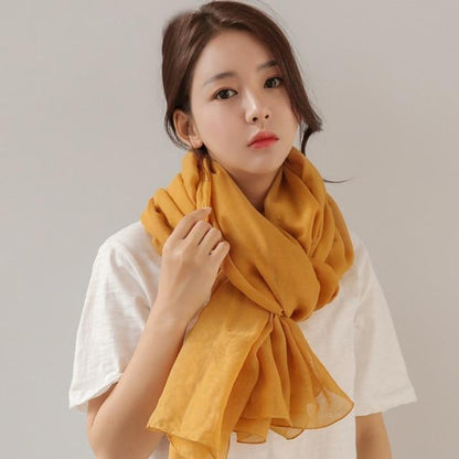Buddha Trends κίτρινα Pure Colors Oversized Shawls