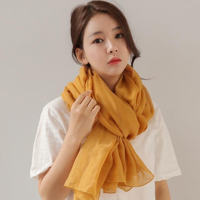 Buddha Trends yellow Pure Colours Oversized Shawls