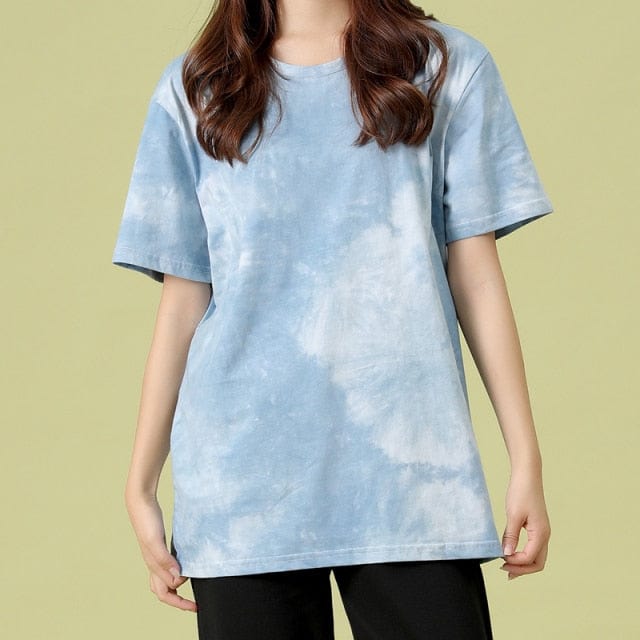 Buddha Trends ZT72 / S / China T-shirt oversize w stylu vintage z efektem tie-dye