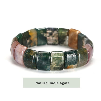 Buddhatrends 0 India Agate Bangle Natural StoneHealing Bracelets