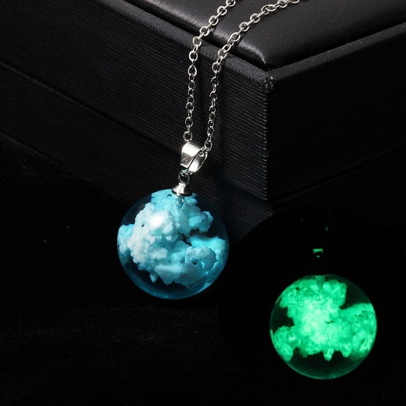 Buddhatrends 2 Blue Sky White Cloud Chain Necklace