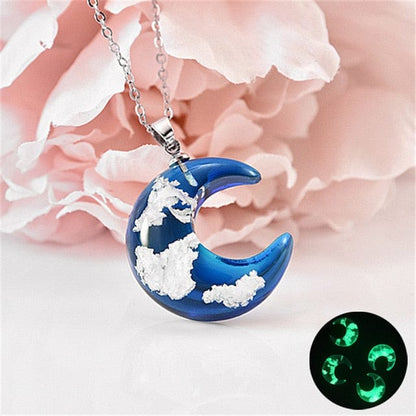 Buddhatrends 5 Blue Sky White Cloud Chain Necklace