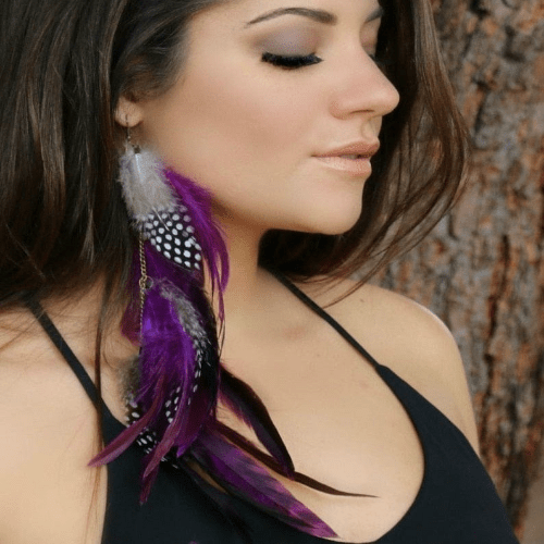 Buddhatrends A1 Gypsy Style Feather Earrings