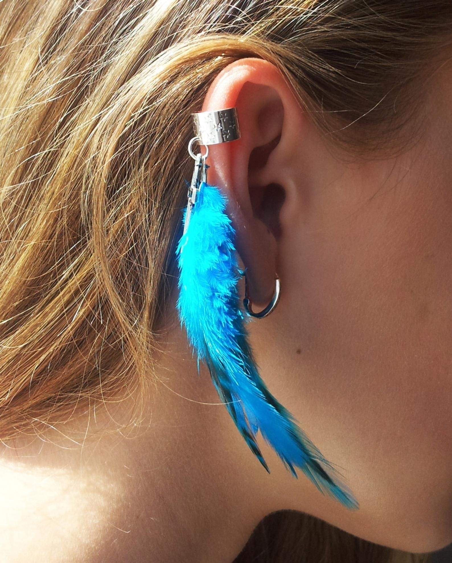 Buddhatrends A11 Extra Long Feather Earrings