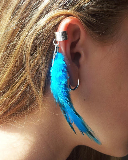 Buddhatrends A11 Extra Long Feather Earrings