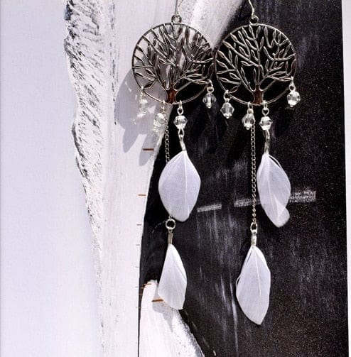 Buddhatrends A12 Extra Long Feather Earrings